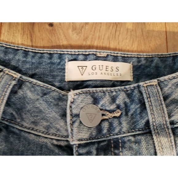 Guess Los Angeles Midi Skirt Light Wash Size 23 - Picture 2 of 7